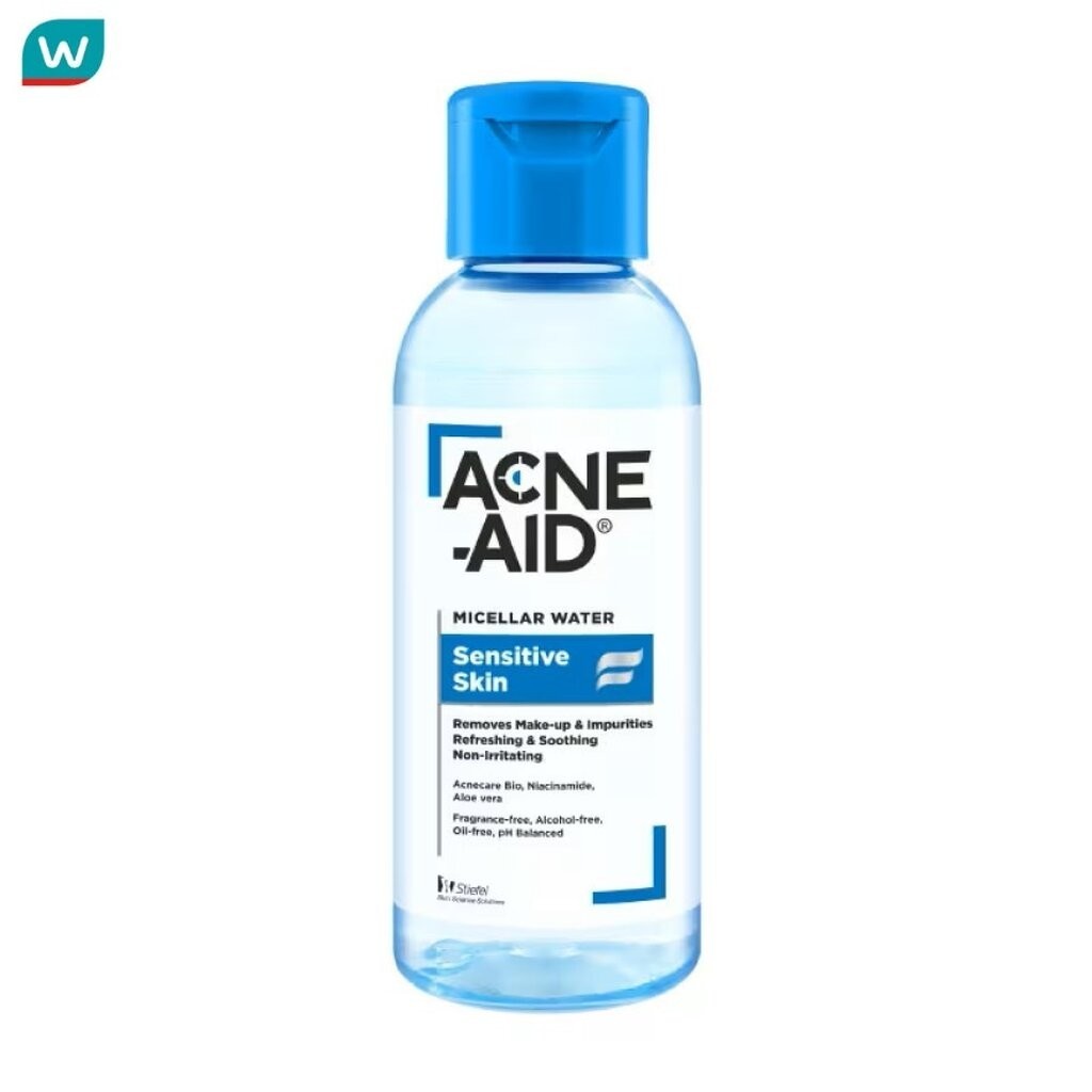 Acne Aid แอคเน่-เอด ไมเซล่า วอเตอร์ เซนซิทีฟ สกิน 235 มล. หรับผิวแพ้ง่าย เป็นสิวง่าย