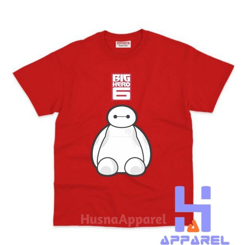 2024เสื ้ อยืด 6 เด ็ ก BIG HERO ของ Baymax เสื้อยืดแขนสั้นสำหรับเด็ก 100cm-150cm