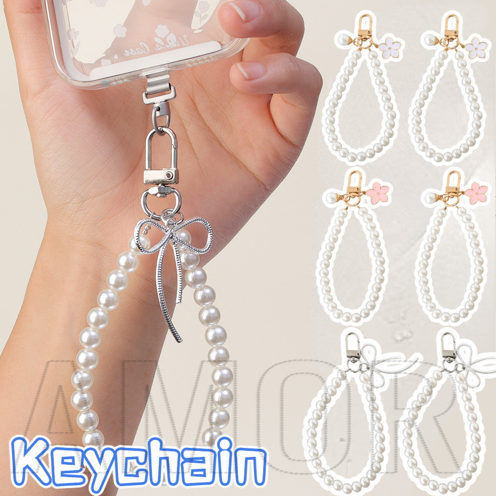 พวงกุญแจลูกปัดมุก-ของขวัญน่ารักสําหรับเพื่อนที่ดีที่สุด-สําหรับกระเป๋า,โทรศัพท์ตกแต่งเครื่องประดับ-ดอกไม้จี้พวงกุญแจ-แฟชั่น,ละเอียดอ่อน,ทําด้วยมือ-พวงกุญแจอุปก