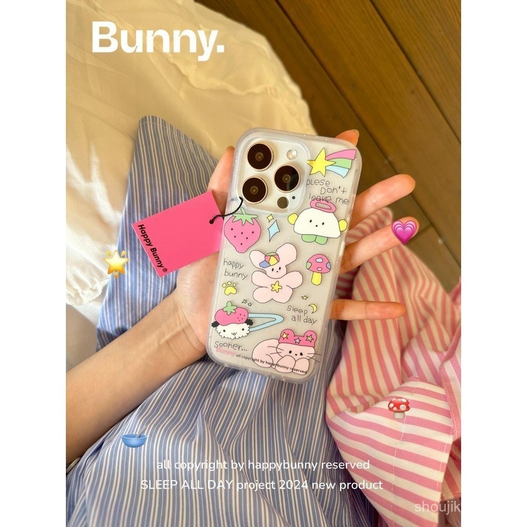 Strawberry Paradise เหมาะสําหรับ iPhone 12 13 14 15 XR XS XS XSMax 11ProMax 7 8Plus เคสป้องกันโทรศัพท์มือถือซิลิโคนอ่อนนุ่มรวมทุกอย่างกันกระแทก OGNP