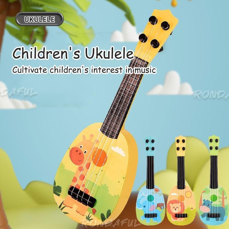 Kids Guitar Ukulele Toy Musical Instruments Plaything, Cartoon Children's Ukulele Guitar Toy for Preschooler