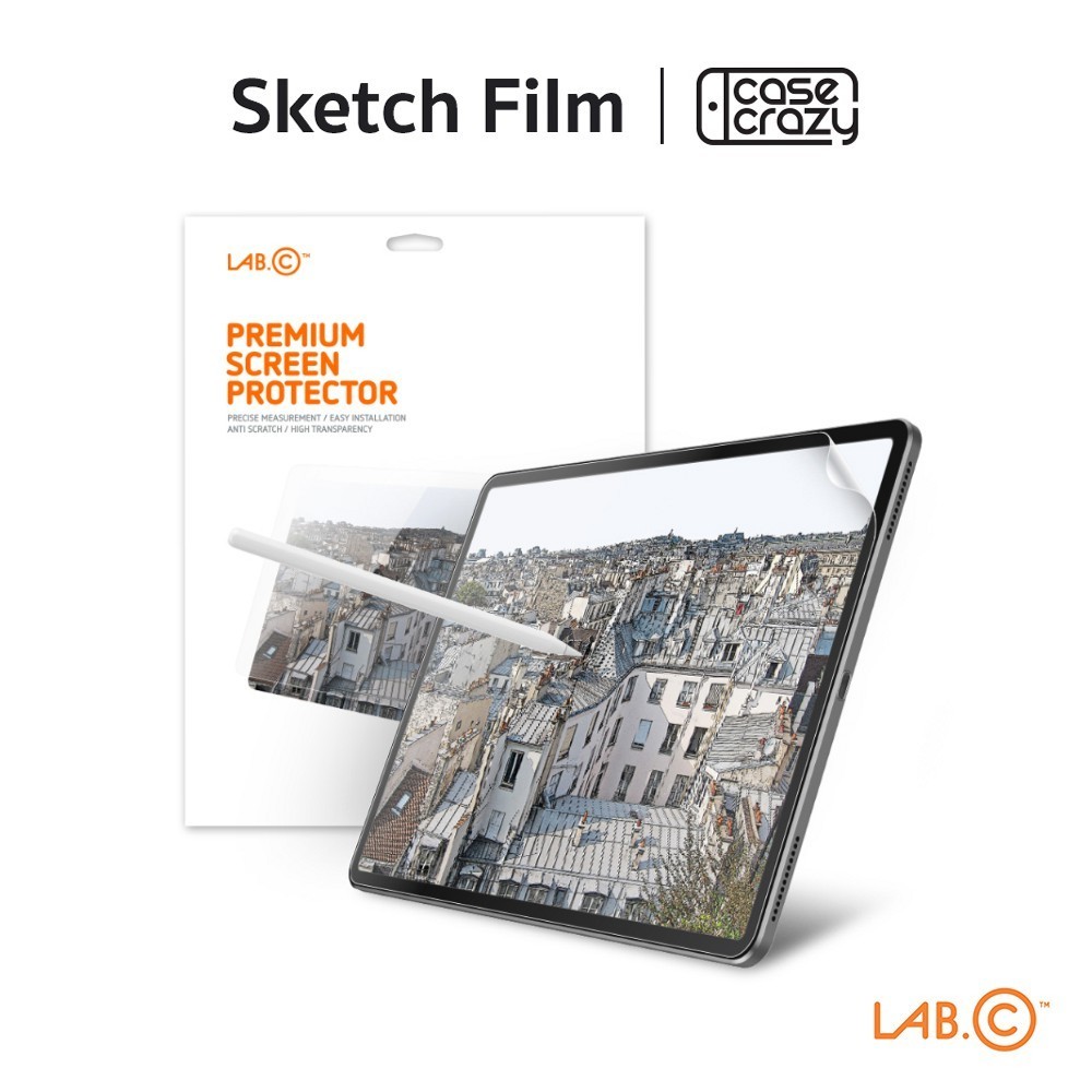 LAB.C ฟิล์มกระดาษ สำหรับไอแพด โปร M4(2024)/แอร์ 6(2024)/แอร์ M3(2025) รุ่น Sketch Film : Clear