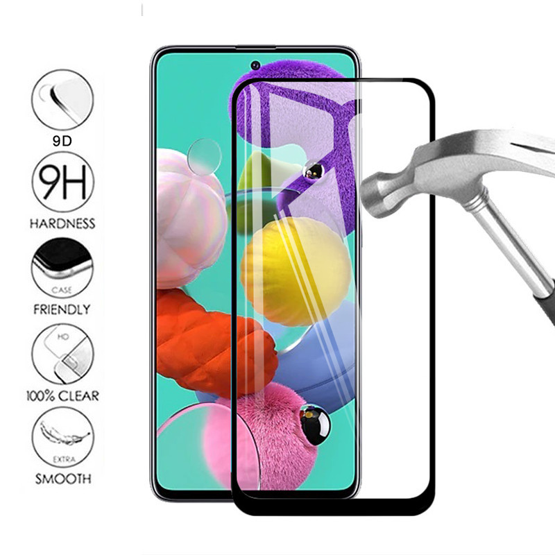 3pcs กระจกนิรภัยป ้ องกันหน ้ าจอสําหรับ Samsung Galaxy A51 A52 A53 M31S A71 A72 A73 A20 A30 A50 A60 A71 A80 A90 A81 A91 ป ้ องกันแก ้ วเต ็ มรูปแบบ