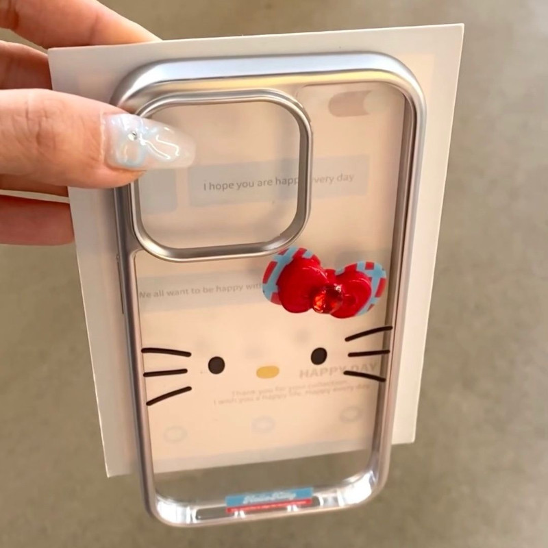 Cute Hello Kitty Expression Phone Case Suitable for iPhone 15/14/13promax Phone Case 12/11 Creative XR/Xs Drop-Resistant 7P Female TWRM