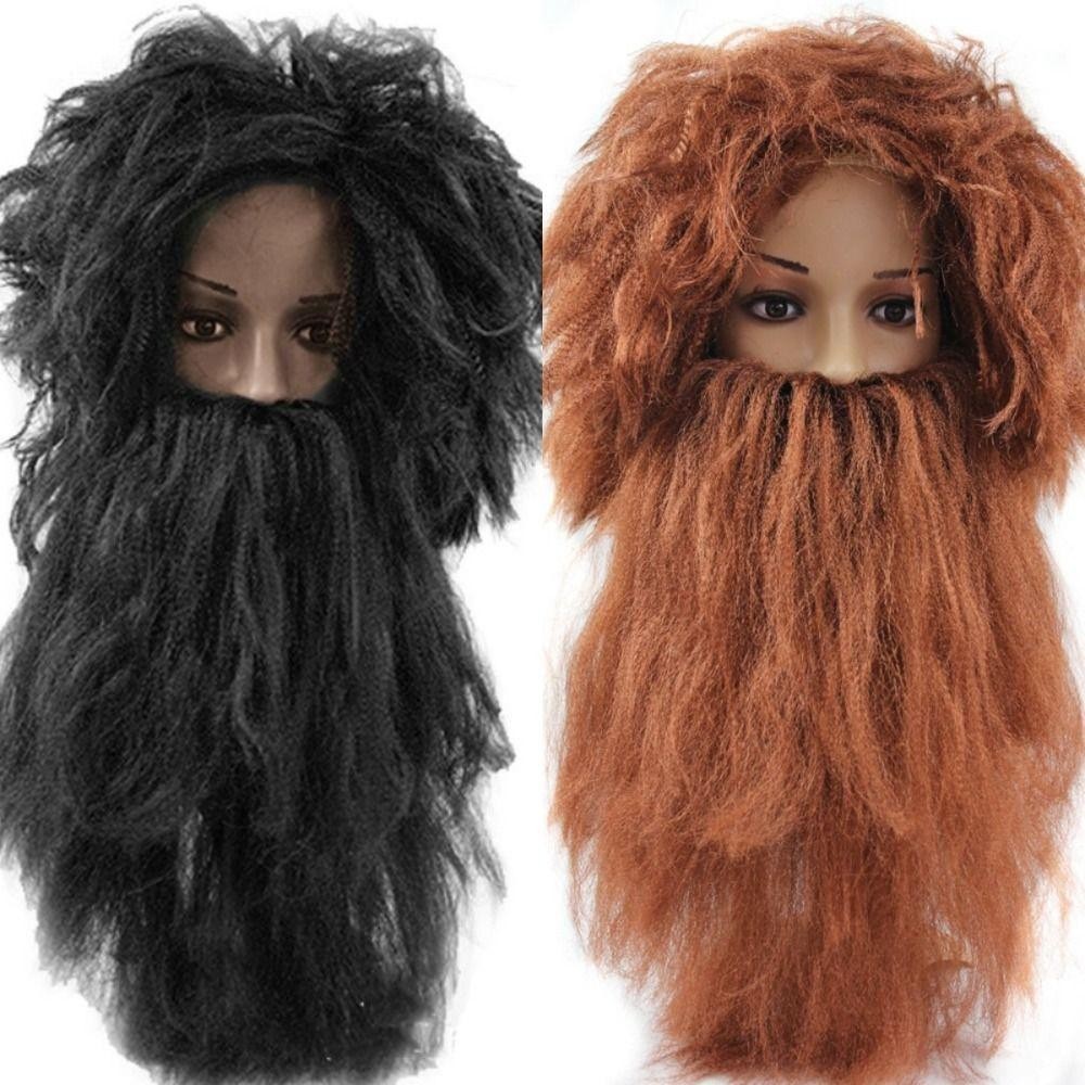 ราล์ฟ 2ชิ้น/เซ็ตวิกผมและเคราชุด, ป่าเถื่อนคอสเพลย์ฮาโลวีน เกี่ยวกับต้นฉบับ วิกผมเครา, วิกผมอุปกรณ์เสริมตลกสีดําสีน้ําตาลป่าผู้ชายวิกผมและเคราเครื่องแต่งกายพรรค - รูปที่ 7