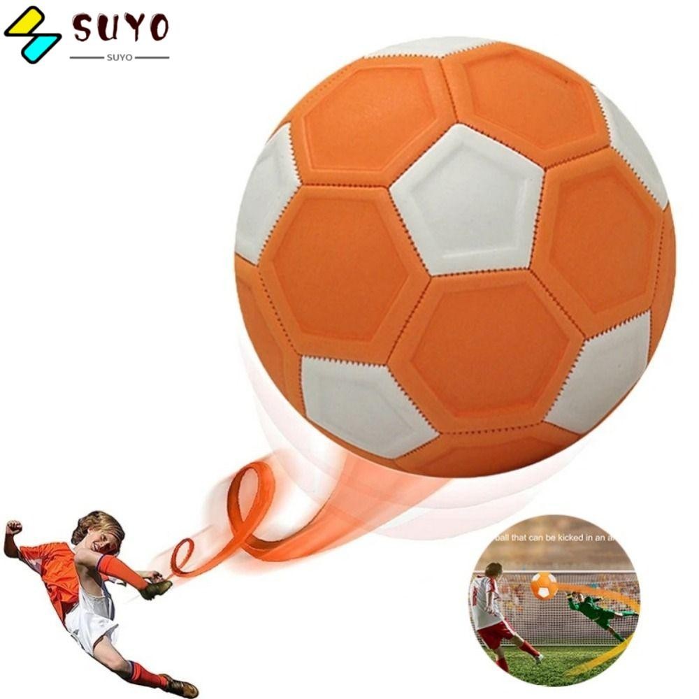 Suyo Kids Soccer, 20cm Leeway Sport Curve Ball, Boys Girls Orange No. 4 Indentation Kicker Ball Outd