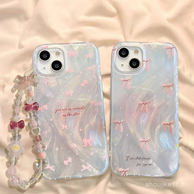 กุทัณฑ์สีชมพูน่ารักเหมาะสําหรับ iphone 11 12 13 14 15 Pro Max plus 11pro 13pro X XR XS Max 7 8 plus se2020เคสโทรศัพท์ 3XTZ