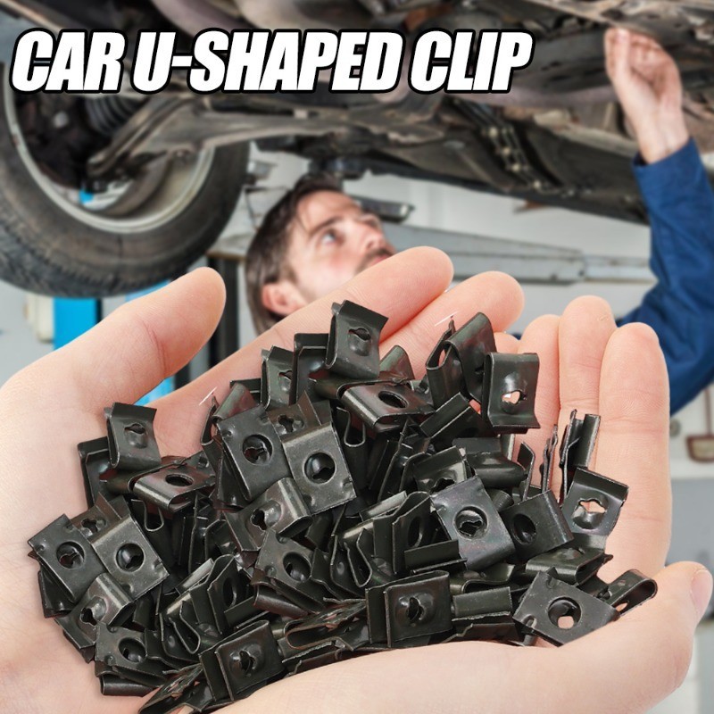 10/30/50ชิ้นสากลรถสกรูแตะตัวเองยึด/รถจักรยานยนต์โลหะ ยู-พิมพ์ คลิป/ป้องกันสนิมหัวเข็มขัดยึดฐานสกรู - รูปที่ 2