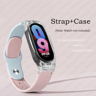สายซิลิโคนสําหรับ เสี่ยวหมี่ ไมล์ วงดนตรี For Xiaomi Mi Band 10 9 8 7 6 5 4 3 สายนาฬิกาสําหรับ ไมล์ for band 10/9/8/7/5/6/4/3 แฟชั่นสีทึบสร้อยข้อมือนุ่มเปลี่ยนสายรัดข้อมือ