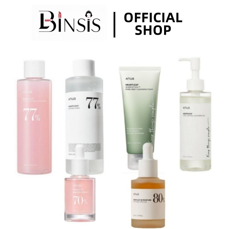 【แท้100% 】 Anua Heartleaf 77% Soothing Toner 250 มล. / anua 80% ampoule /anua peach 70 serum /anua ค