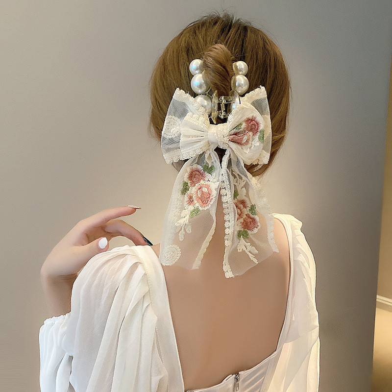 โบว์ดอกไม้ลูกไม้ขนาดเล็กและสด, คลิปกราสปขนาดใหญ่, สาวหวานและหรูหรา, การ์ดผม, กิ๊บติดผมสีแดงสุทธิอมตะสุด, อุปกรณ์ผ