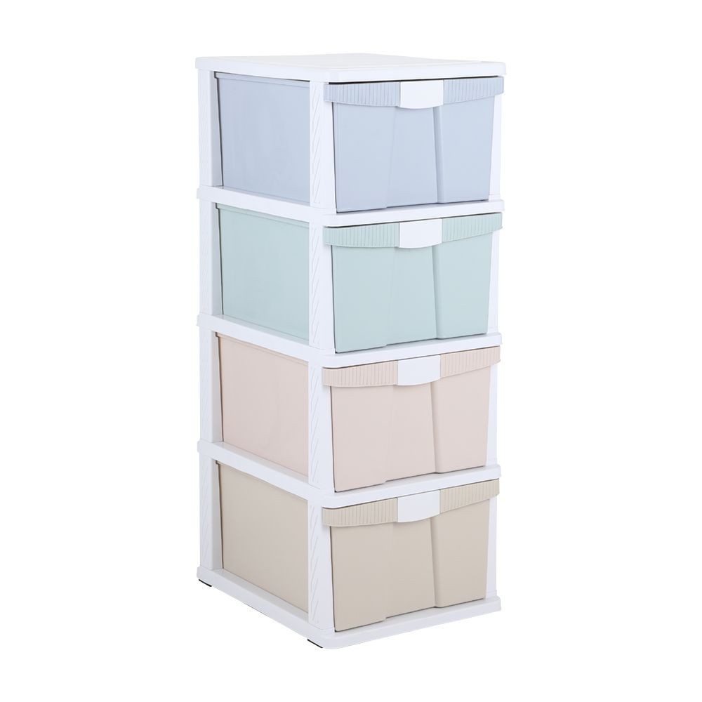 HomeHuk ตู้ลิ้นชัก 4 ชั้น รุ่นอีโค่ - สีขาว