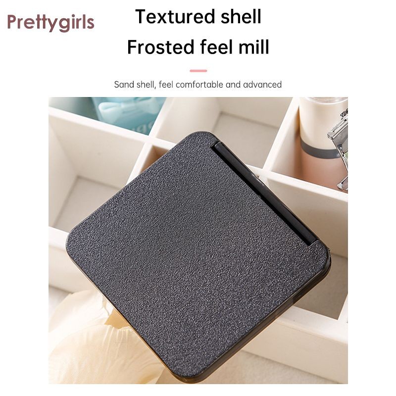 PY.thกระจกเรียบง่ายความละเอียดสูงกระจกพับสองด้าน Ins กระจกแต่งหน้าแบบพกพา-PY - รูปที่ 4