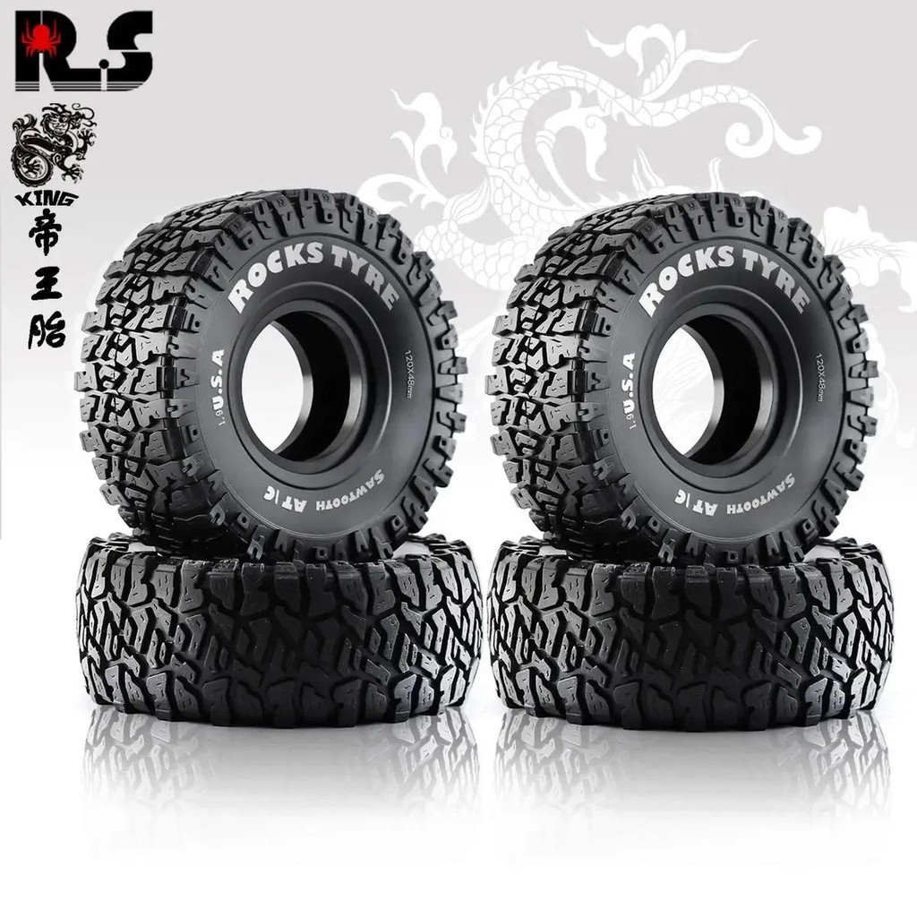 4pcs 1.9 นิ้วยาง Tyre 120*48 มม.สําหรับ 1/10 Rc Crawler รถ Trax Trx4 Axial Scx10 Wraith Scx10 Yikong