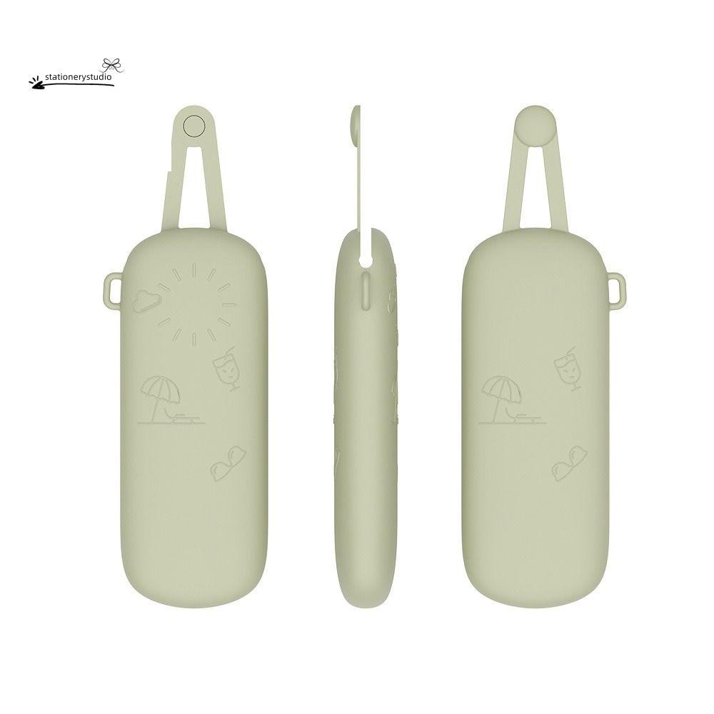 Stationerystudio กระเป๋าแว่นกันแดดซิลิโคน, กล่องแว่นตาแม่เหล็กสีทึบ, กันน้ําแบบพกพา Anti loss ที่วางแว่นตาหญิง/ชาย