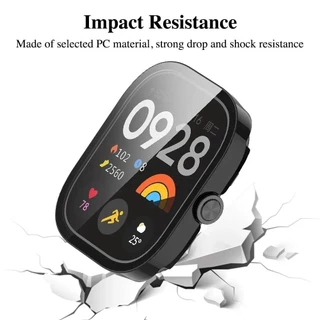 เคสพีซีกระจกนิรภัย for Redmi Watch 3 Active ฝาครอบกันชนฟิล์มป้องกันหน้าจอแข็ง for Smartwatch Xiaomi Mi Watch 3 Lite