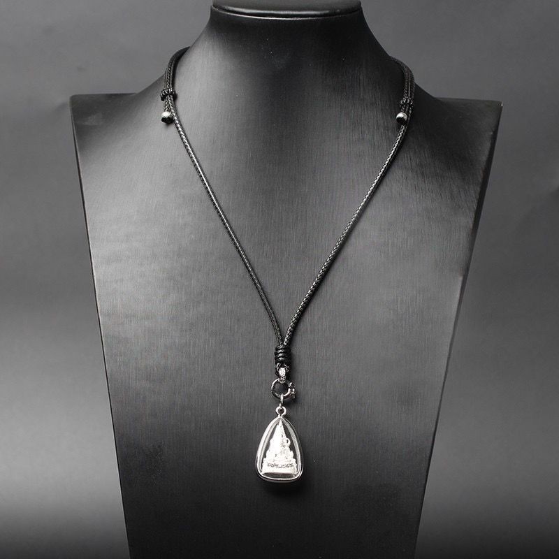 T Thailand Amulet Chain s Silver Universal Buckle Wax Leather Rope Amulet Lanyard Gold Jade Pendant 