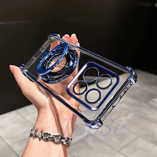เคส Redmi Note 14 Pro 5G,ถุงลมนิรภัยสไตล์วงเล็บป้องกันการตกเคสโทรศัพท์โปร่งใส CDSJ