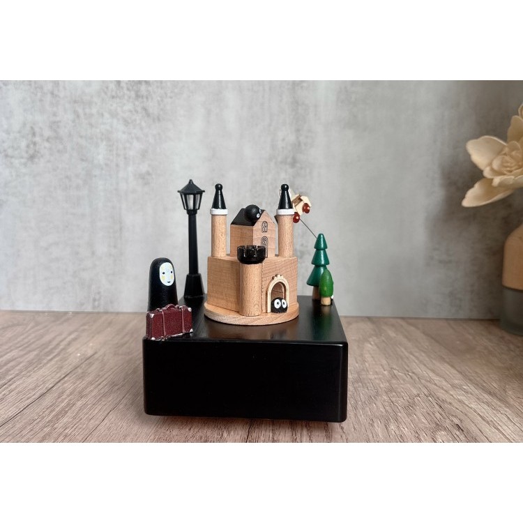 [Anyuan ที่โดดเด่น] Faceless Man ปราสาทยุโรป Beech Music Box Fairy Tale สไตล์รถขนาดเล็กกล่องดนตรีไม้ของขวัญสร้างสรรค์ของขวัญเล็กๆ - รูปที่ 6