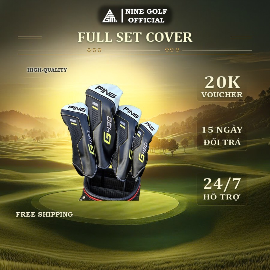 (ถูกสุดๆ) ผ้าคลุมไม้กอล์ฟ ผ้าคลุมไม้กอล์ฟ Full PING G430 Club Cover, Club Cover 3, Club 5, Driver, R