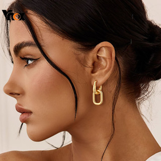 Vnox Paperclip Lock Hoop ต่างหูสําหรับผู้หญิง, ต่างหู Hypoal…