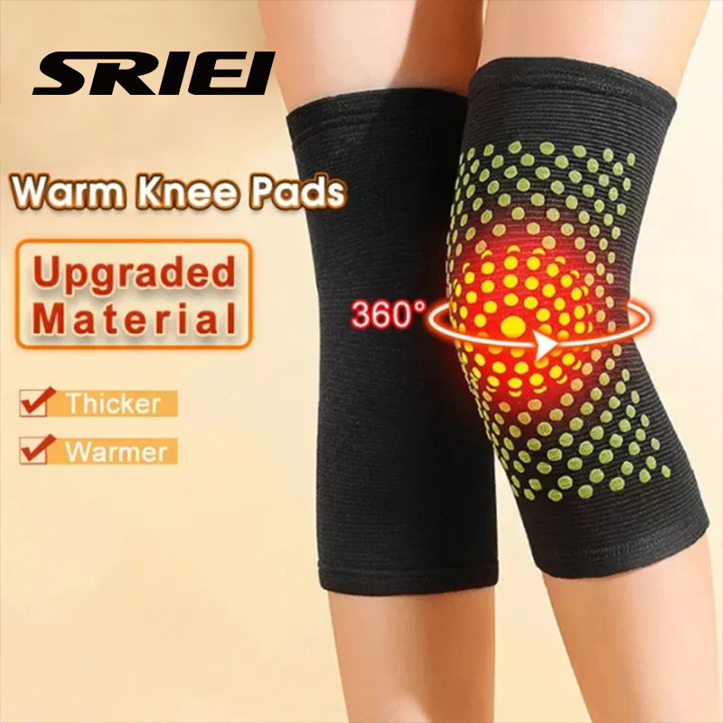 Sriei 1 คู่ แม่เหล็กบำบัดเข่า สนับเข่าแก้ปวด สนับเข่า ป้องกันหัว ระบายอากาศ kneepad สำหรับหญิงและชาย