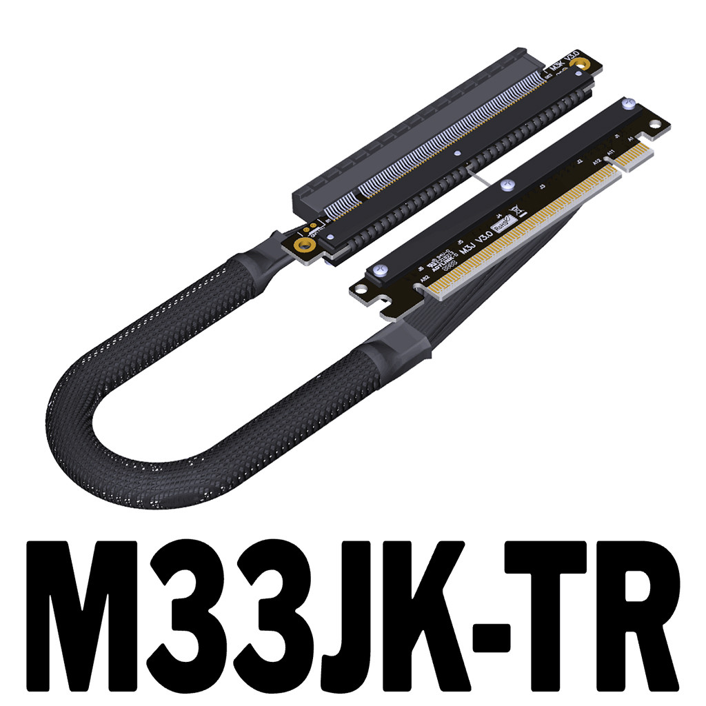 ﻿ ADT-Link PCI-E 4.0 X16 Gen4 256Gbps Dual Reverse กราฟิกการ์ดสําหรับ A4 ITX แชสซีสําหรับ RTX4090 / 