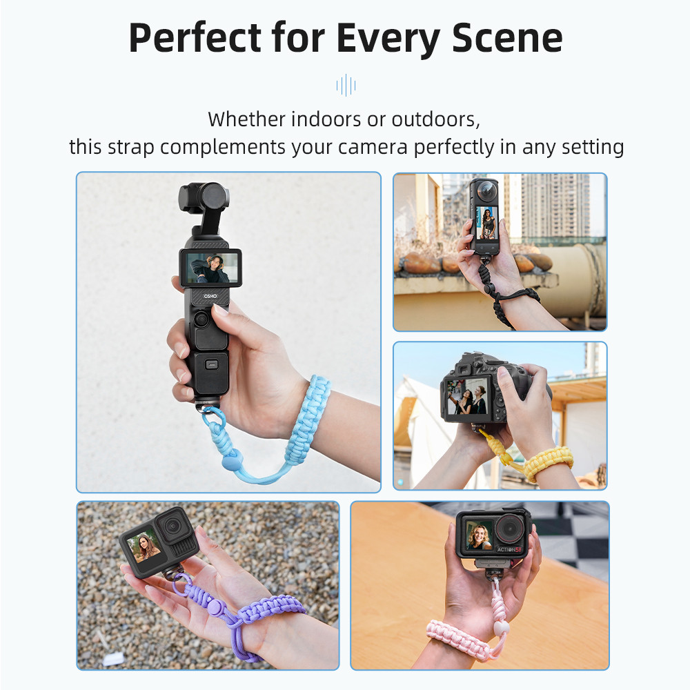 สําหรับ DJI OSMO POCKET 3/Action 5 Pro เชือกมือ Insta360 X5/X4 Anti Loss เชือกสายรัดข้อมือกล้องกีฬาอุปกรณ์เสริม