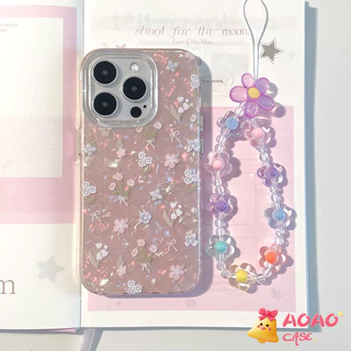 เคสไอโฟน 16 17 สำหรับ iPhone 11 15 13 16 12 14 Pro Max 16 15 14 Plus XR X XS Max โรแมนติกสดดอกไม้เล็ก ๆ