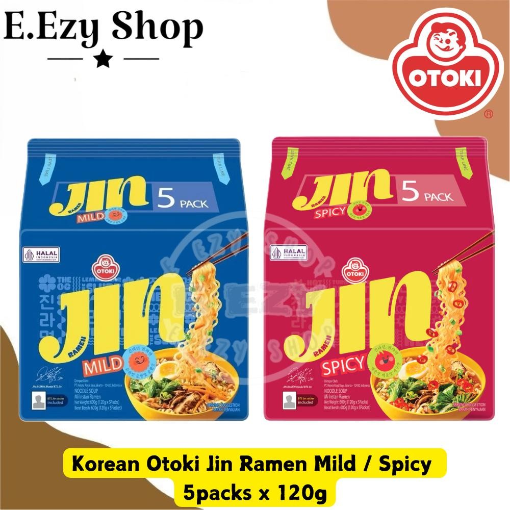 OTOKI (HALAL) Jin Ramen Spice / Jin Ramen Mild Noodle Soup BIG PACK 5s