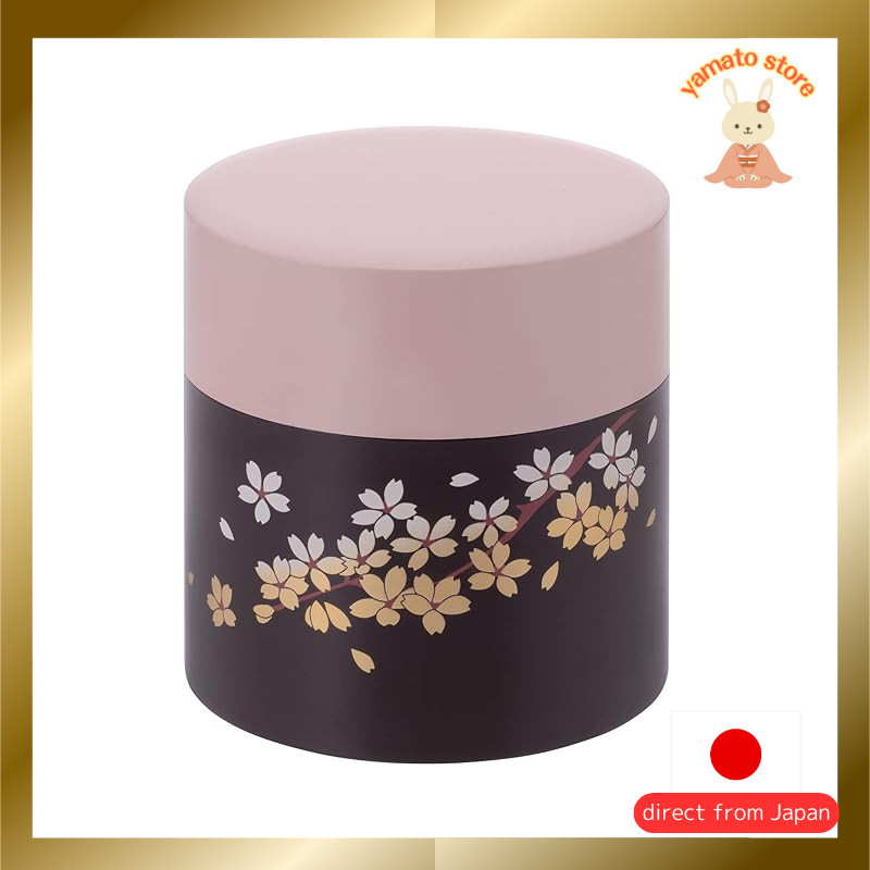 Miyamoto Sangyo Tea Canister Tea Leaves Sakura Pattern Storage Yamanaka Lacquer Cherry Blossom Blizz