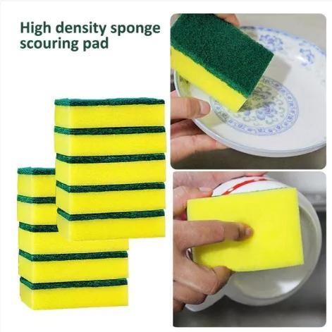 ฟองน้ำล้างจาน สำหรับทำความสะอาดจานชาม 1ชิ้น /5 ชิ้น /10 ชิ้น ทำความสะอาดล้างจาน แผ่นฟองน้ำสองด้าน