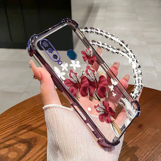 กันกระแทกcase สําหรับ vivo Y11 Y12 Y15 Y17 Y19 Y19S เคสโทรศัพท์ TPU สร้อยข้อมือล่าสุด 2025 ดีไซน์ใหม่ความงาม softCase