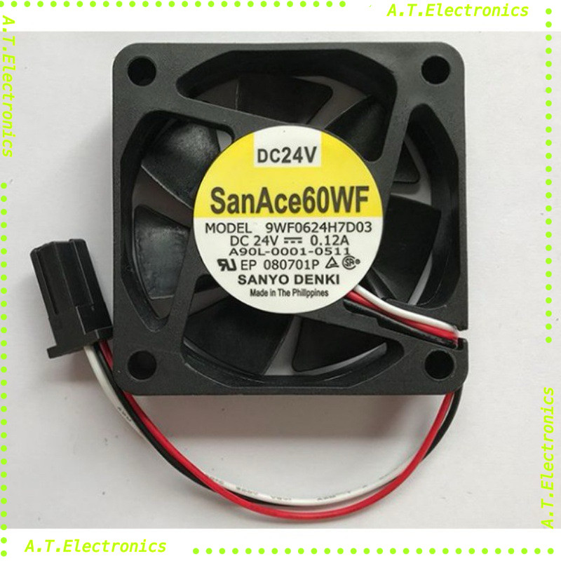 พร้อมส่ง! พัดลม 40*40หนา 20 A90L-0001-0511/0423#105S 9WF0624H7D03/D04/D05 ไฟ24V  แจ็ค ดำ ขาว 0.12a