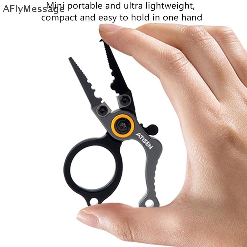Afl กิจกรรมตกปลาอลูมิเนียมตกปลาแยกแหวนคีมตกปลา Multitool เฉือนแบบพกพาน้ําหนักเบา Rust-proof Hook Remover TH