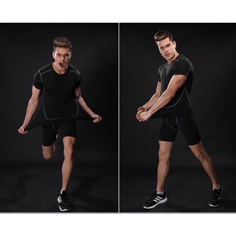 กางเกงรัดกล้ามเนื้อขาสั้นห้าส่วน Cool Max เนื้อผ้าที่เบาสบาย แบบยืดหยุ่น แห้งเร็ว ช่วยกระชับและพยุงกล้ามเนื้ - รูปที่ 6