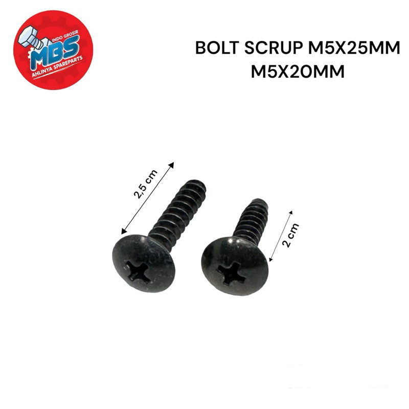 BOLT ORIGINAL SCREW M5X20MM M5X25MM BOLT 8 THREAD COARSE BOLT BOX FILTER LENGTH 2 ซม. 2.5 ซม.