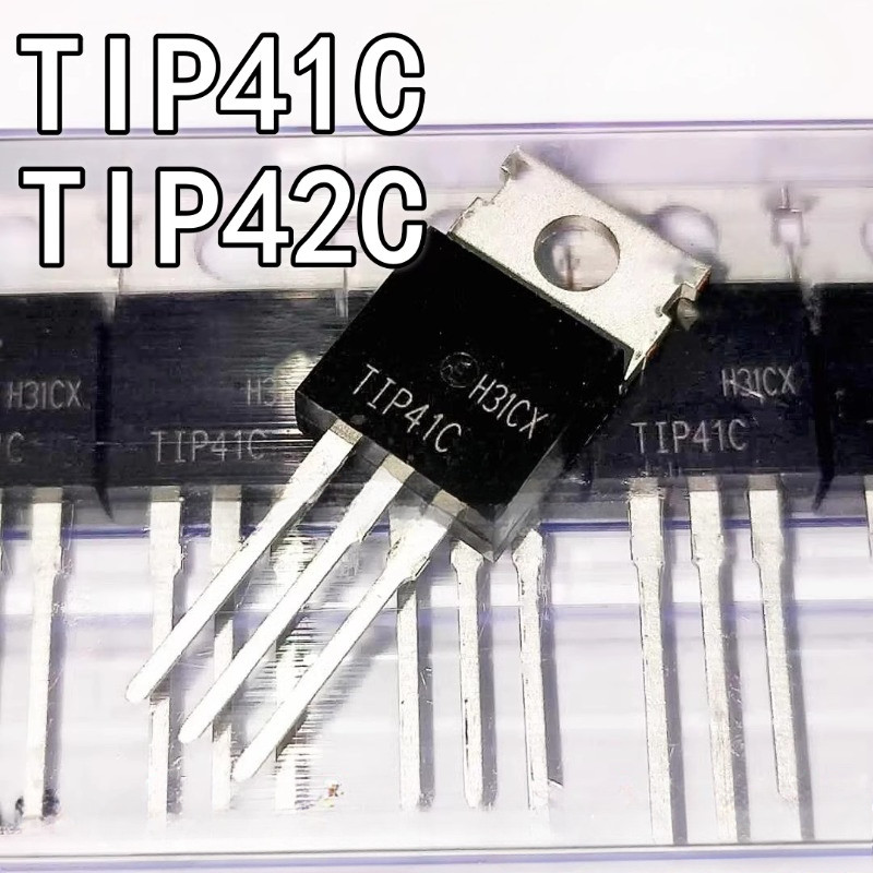 10/5 ชิ้น Original TIP41C TIP42C ทรานซิสเตอร์ NPN PNP TO-220 เครื่องขยายเสียงทรานซิสเตอร์สําหรับเครื่องขยายเสียง