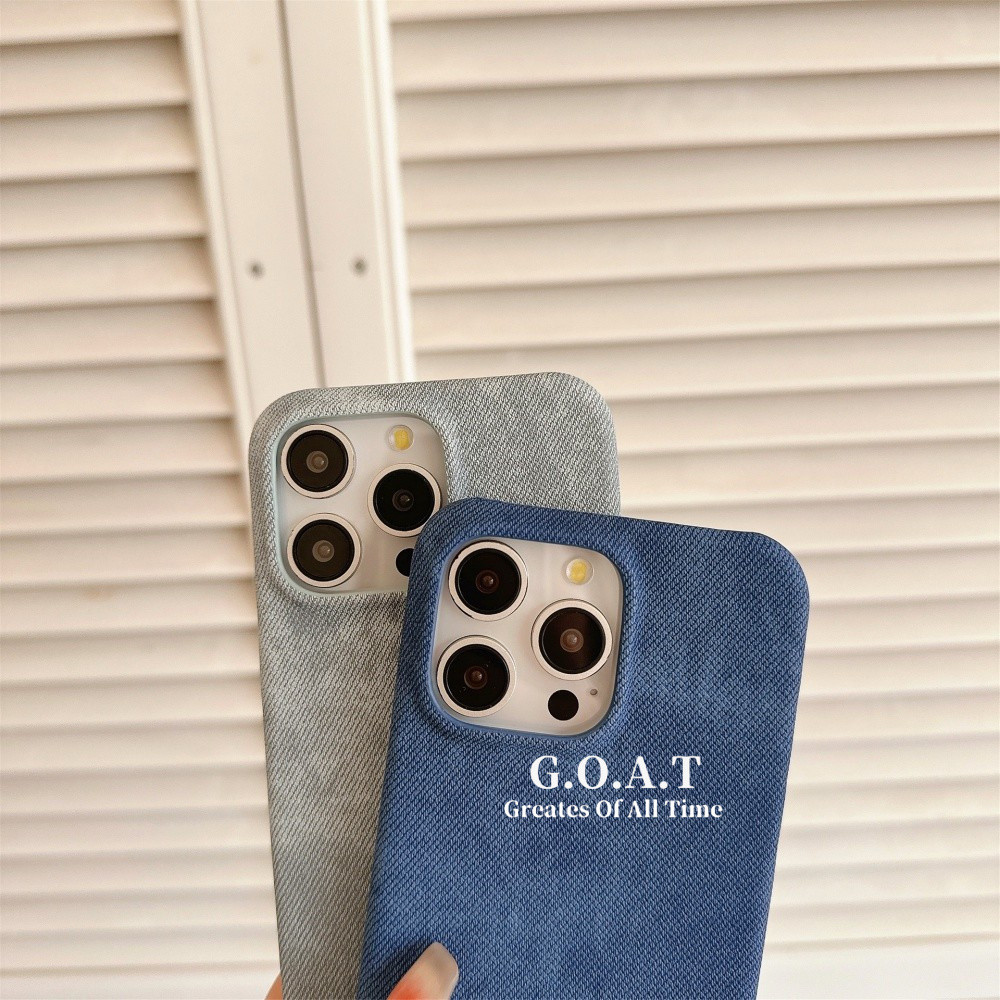 Goat Creative และ minimalist denim ปลอกสําหรับ iPhone 17 11 16 15 14 13 12 Pro max iPhone  16 plus 14 plus กรณีป้องกัน anti-drop ปกหลังกรณี ราคา ถูกที่สุด ดีลบีเคเค แกลเลอรีภาพที่ 6