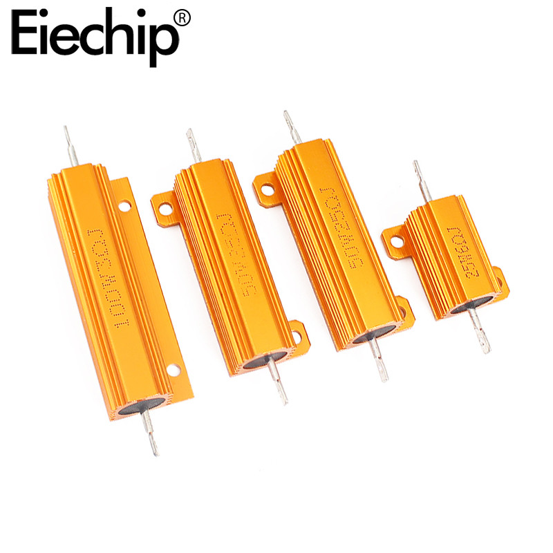 100w 50W 25W 10W อลูมิเนียมโลหะกรณี Wirewound ตัวต้านทาน 0.1 ~ 10Kohm 10 20 200 500 1K 10K ความต้านทานโหลดตัวต้านทานตัวต้านทานตัวต้านทาน