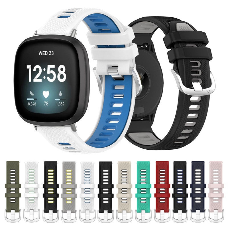 สายรัดซิลิโคนแบบสปอร์ตสบายสําหรับ Fitbit Versa 4 3 2 Lite Fibit Sence 2