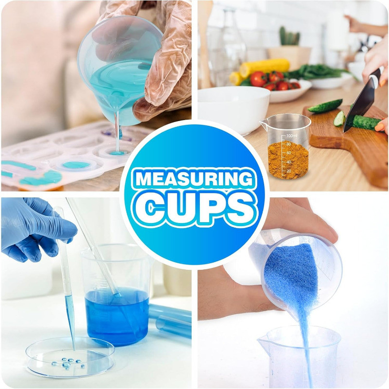 ถ้วยตวง 100 มล. – บีกเกอร์ห้องปฏิบัติการพลาสติกใส – ภาชนะตวงทําอาหารอบในครัว, 5/10/20 ชิ้น ราคา ถูกที่สุด ดีลบีเคเค แกลเลอรีภาพที่ 6