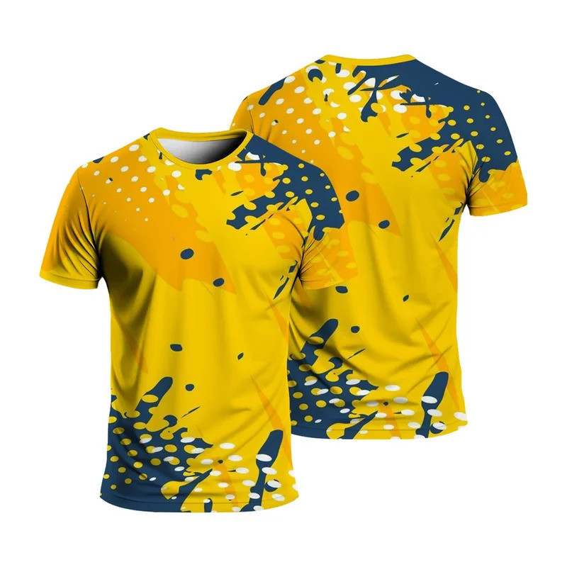 2024กีฬาฤดูร้อน เสื้อยืดแห้งเร็ว ผู้ชายผู้หญิงสบายทุกวันสบายๆรอบคอแขนสั้นเสื้อยืดแบดมินตันปิงปองชุดกีฬา