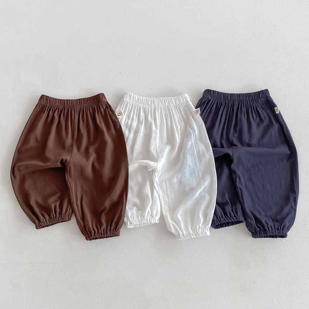 Unisex Kids Korean - Style Summer Mosquito - Proof Pants, Outdoor Elastic - Ankle Pants for Air - Conditioning Rooms