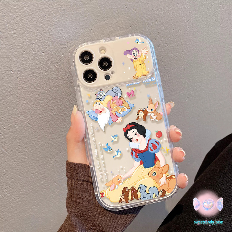 🎀จัดส่งในพื้นที่🎀 เคสกระจกแต่งหน้า ตัวการ์ตูน หิมะขาว สําหรับ IPhone 16 15 14 13 7 8plus Pro Promax XR XS - รูปที่ 7