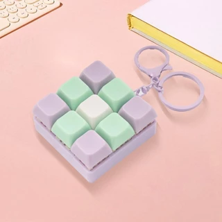 WILLUCK คีย์บอร์ดเกมพวงกุญแจ, Fidget Decompression ปุ่ม DIY ปุ่มกด 9 คีย์บอร์ดของเล่น, Anti Stress Finger ความเครียดบรรเทากระเป๋าสร้างสรรค์จี้ชายหญิง