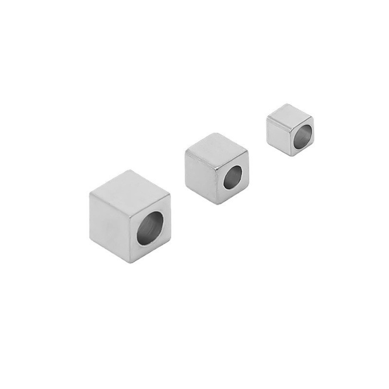 ลูกปัดสเปเซอร์ สเตนเลส ทรงสี่เหลี่ยม สีสูญญากาศ สําหรับทําเครื่องประดับ สร้อยข้อมือ diy - รูปที่ 4