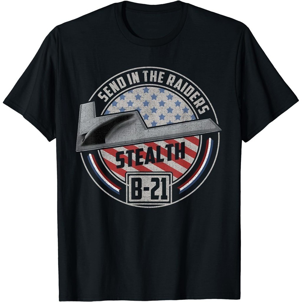 เสื้อยืด Cool Us B-21 Raider Stealth Bomber Military Aircraft