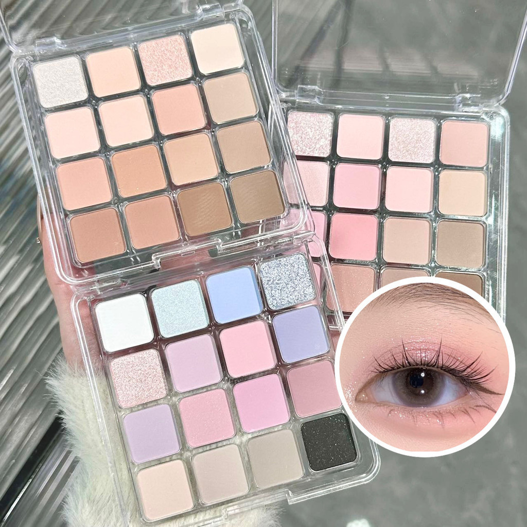 Jaded พาเลทอายแชโดว์ บลัชออน เนื้อแมตต์ กลิตเตอร์ กันน้ํา 16 สี