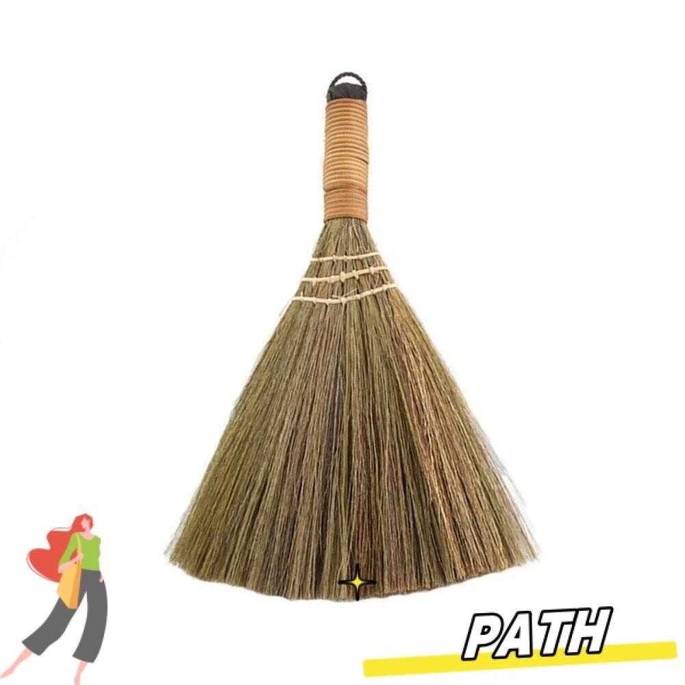 Path ไม้กวาดทําความสะอาดพื้น ด้ามจับสั้น ขนเฟอร์ สําหรับครัวเรือน